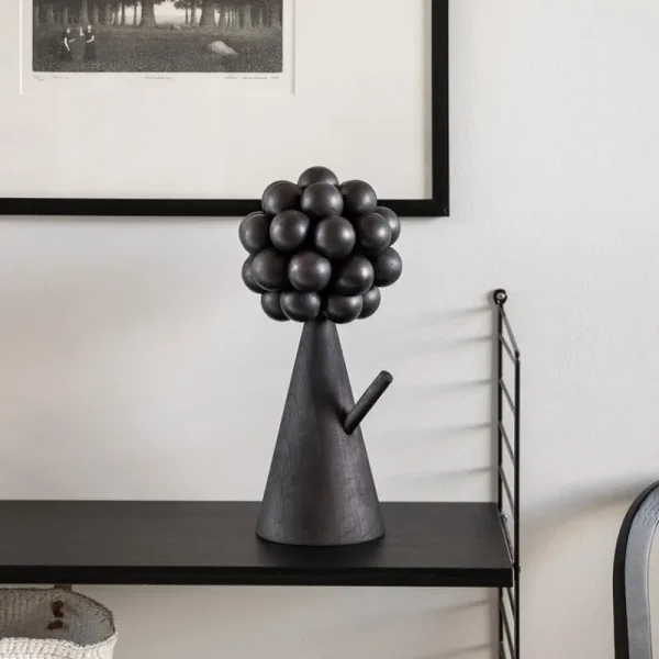 Aarikka Dekorationsgegenstände^Mänty Skulptur, L, Schwarz