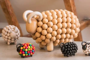 Aarikka Dekorationsgegenstände^Pikkupässi Figur, Schwarz - Farbmix