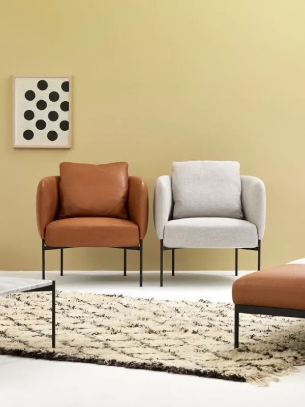 Magis Sitzgelegenheiten-Adea Loungesessel Bonnet Club, Anilinleder