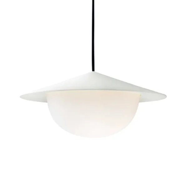 HAY Deckenleuchten-AGO Alley Pendelleuchte, integrierte LED, klein, Eierschalenweiß