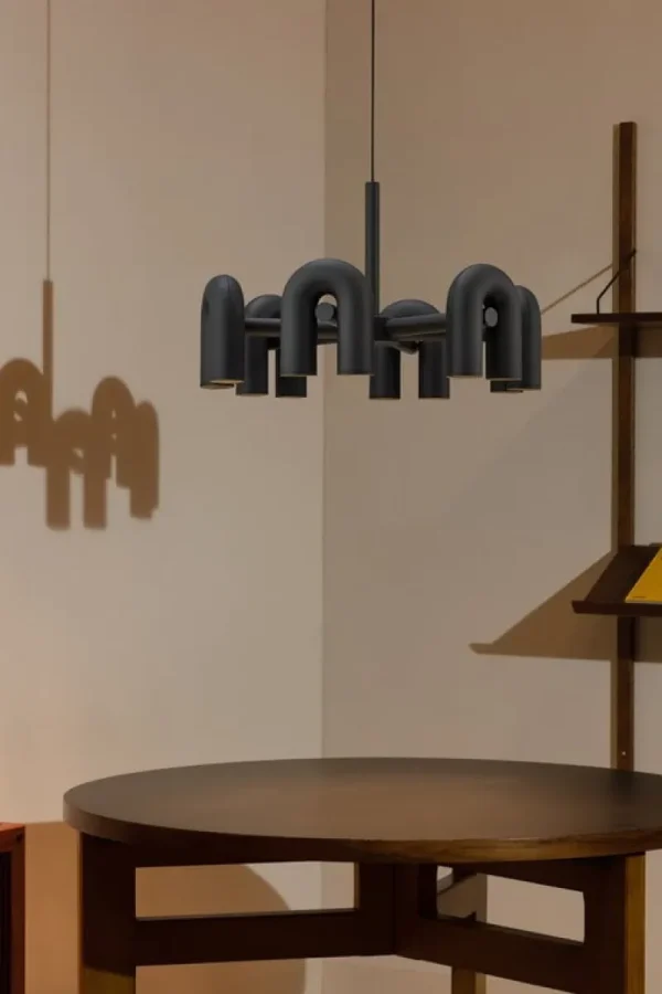 Flos Deckenleuchten-AGO Cirkus Kronleuchter, groß, Graphitgrau