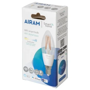 Airam Elektroartikel | Beleuchtungszubehör^SmartHome WiFi LED-Glühbirne C35, E14, 4,5 W, 470 lm, 2700–6500