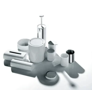 Alessi Badezimmeraccessoires^Birillo Badezimmer-Mülleimer, weiß
