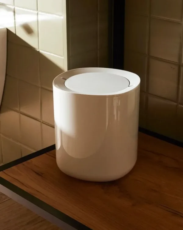 Alessi Badezimmeraccessoires^Birillo Badezimmer-Mülleimer, weiß
