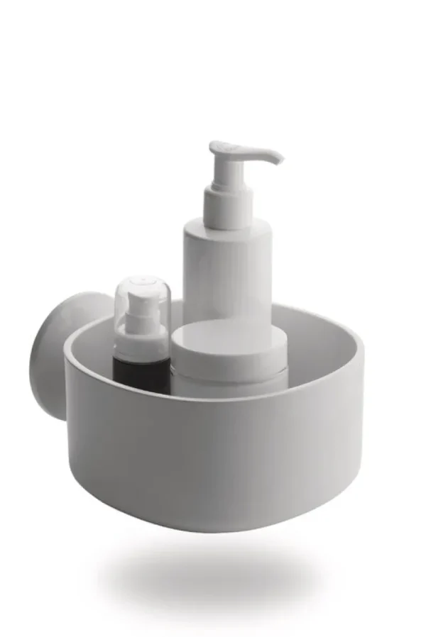 Alessi Badezimmeraccessoires^Birillo Dusch- und Badezimmerkorb mit Saugnapf