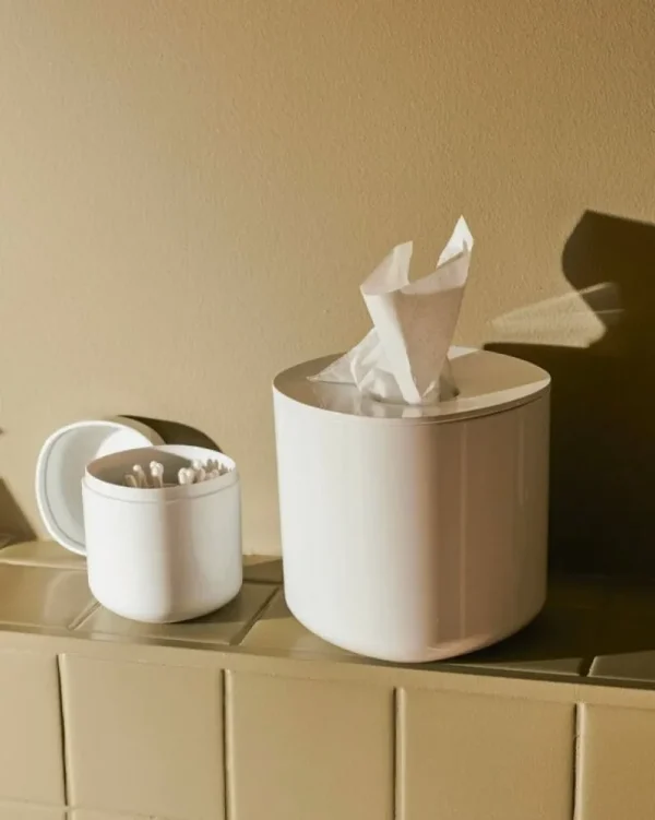 Alessi Badezimmeraccessoires^Birillo Wattepadbehälter, weiß