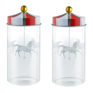 Alessi Küchenutensilien^Circus Glasgefäß, 2 Stück