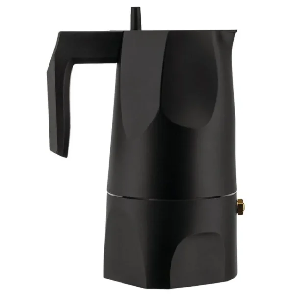 Alessi Karaffen Und Krüge^Espressozubereiter Ossidiana, 3 Tassen, schwarz