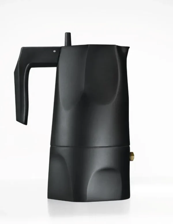 Alessi Karaffen Und Krüge^Espressozubereiter Ossidiana, 3 Tassen, schwarz