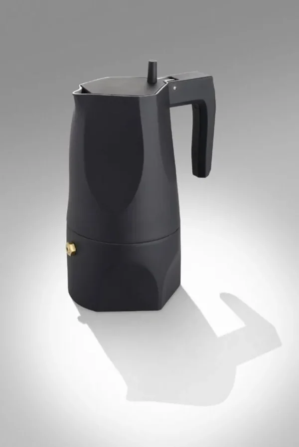 Alessi Karaffen Und Krüge^Espressozubereiter Ossidiana, 3 Tassen, schwarz