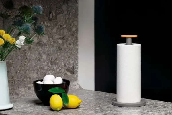 Alessi Küchenutensilien^Mattina Küchenrollenhalter, Dunkelgrau