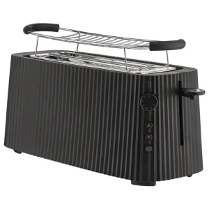 Alessi Haushaltsgeräte^Plissé Long Toaster, Schwarz