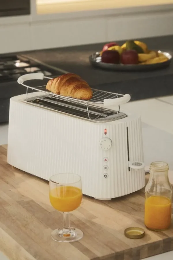 Alessi Haushaltsgeräte^Plissé Long Toaster, Weiß