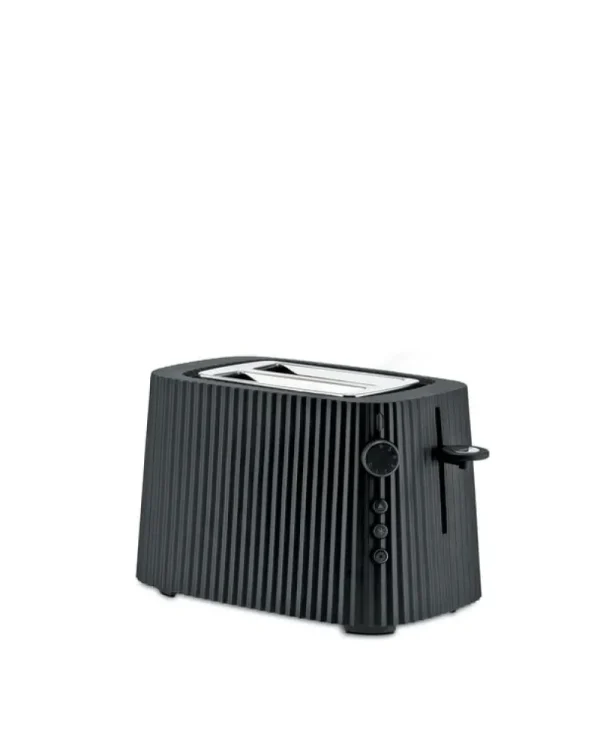Alessi Haushaltsgeräte^Plissé Set aus Toaster und Wasserkocher, 1,7 l, Schwarz