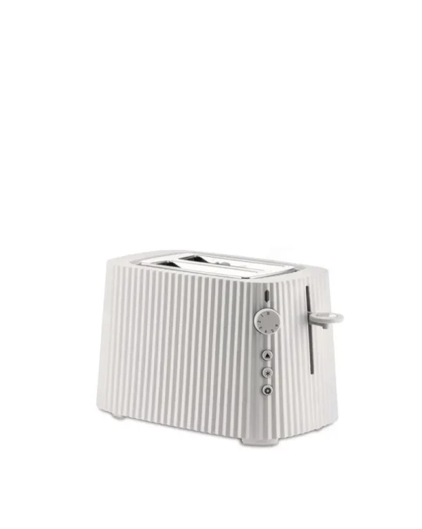 Alessi Haushaltsgeräte^Plissé Set aus Toaster und Wasserkocher, 1,7 l, Weiß