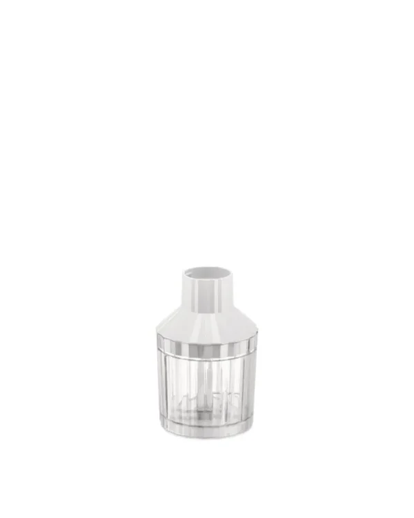 Alessi Haushaltsgeräte^Plissé Stabmixer mit Schneebesen und Zerkleinerer, Weiß