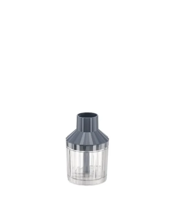 Alessi Haushaltsgeräte^Plissé Stabmixer mit Schneebesen und Zerkleinerer, Grau