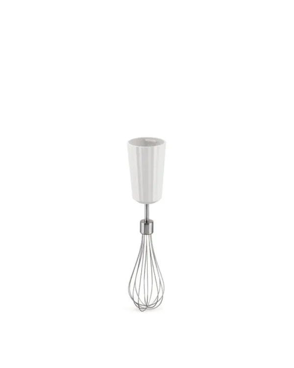 Alessi Haushaltsgeräte^Plissé Stabmixer mit Schneebesen und Zerkleinerer, Weiß