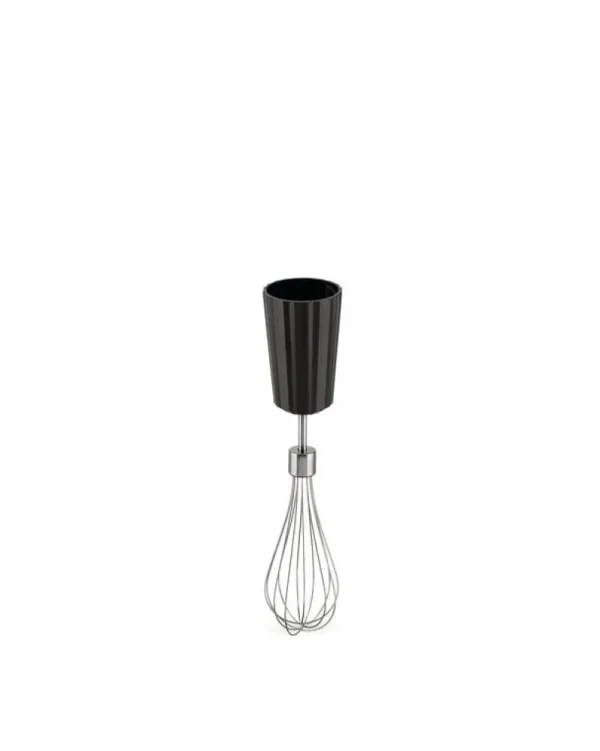 Alessi Haushaltsgeräte^Plissé Stabmixer mit Schneebesen und Zerkleinerer, Schwarz