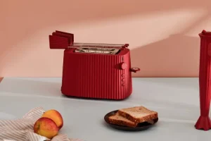 Alessi Haushaltsgeräte^Plissé Toasteraufsatz, Rot