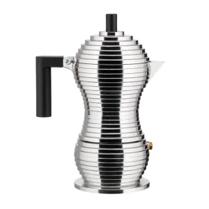 Alessi Karaffen Und Krüge^Pulcina Espressokocher, 3 Tassen, Aluminium – Schwarz
