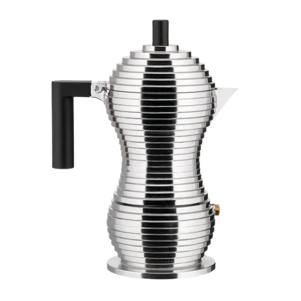 Alessi Karaffen Und Krüge^Pulcina Espressokocher für Induktionsherd, 3 Tassen, Aluminium - schwarz