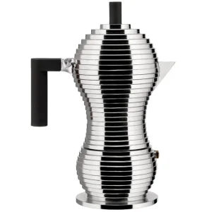 Alessi Karaffen Und Krüge^Pulcina Espressokocher, 6 Tassen, Aluminium – Schwarz