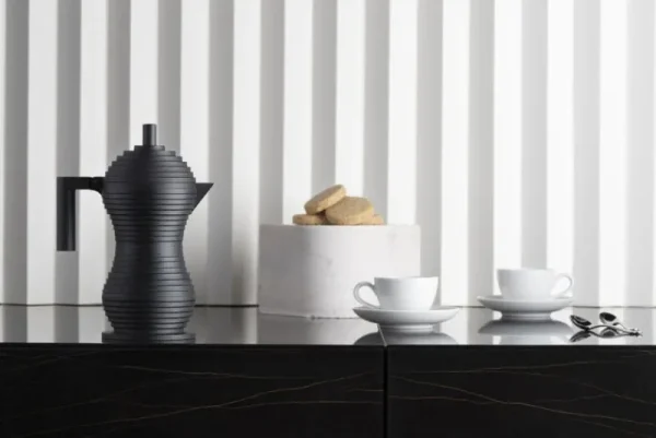 Alessi Karaffen Und Krüge^Pulcina Espressokocher, 3 Tassen, Schwarz