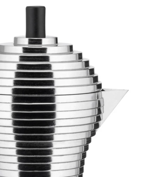 Alessi Karaffen Und Krüge^Pulcina Espressokocher für Induktionsherd, 3 Tassen, Aluminium - schwarz