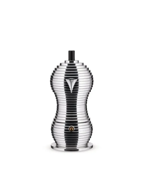 Alessi Karaffen Und Krüge^Pulcina Espressokocher für Induktionsherd, 3 Tassen, Aluminium - schwarz