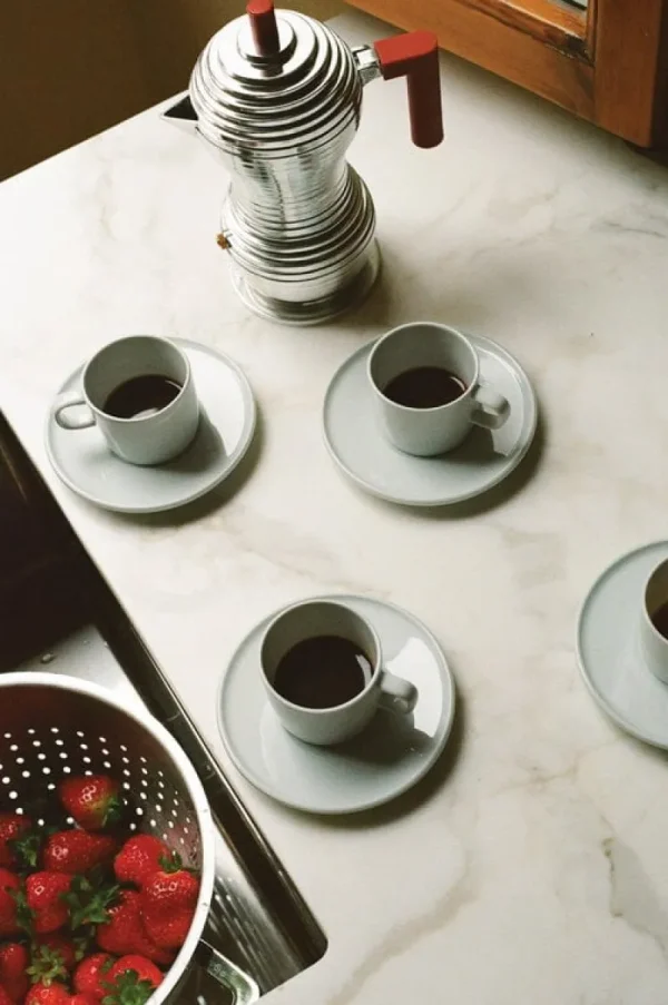 Alessi Karaffen Und Krüge^Pulcina Espressokocher, 6 Tassen, Aluminium – Rot