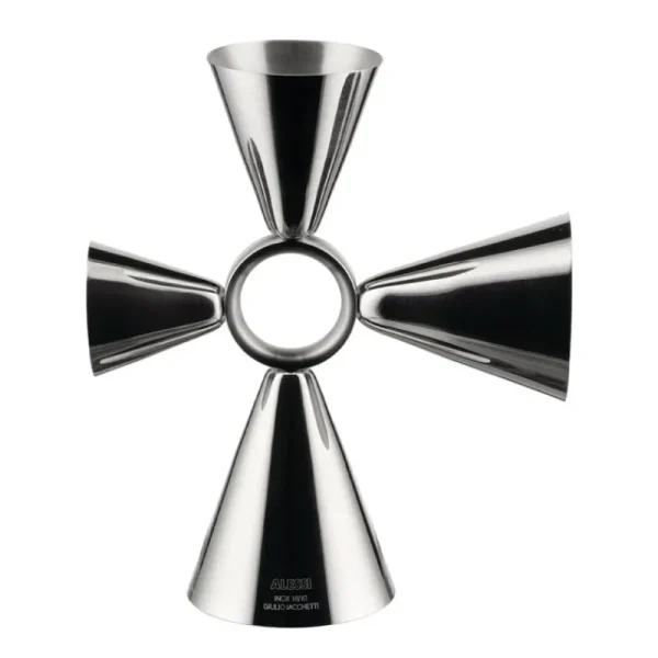 Alessi Küchenutensilien^Quadri Combo Schnapsglas, Edelstahl