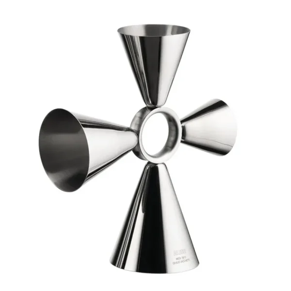 Alessi Küchenutensilien^Quadri Combo Schnapsglas, Edelstahl