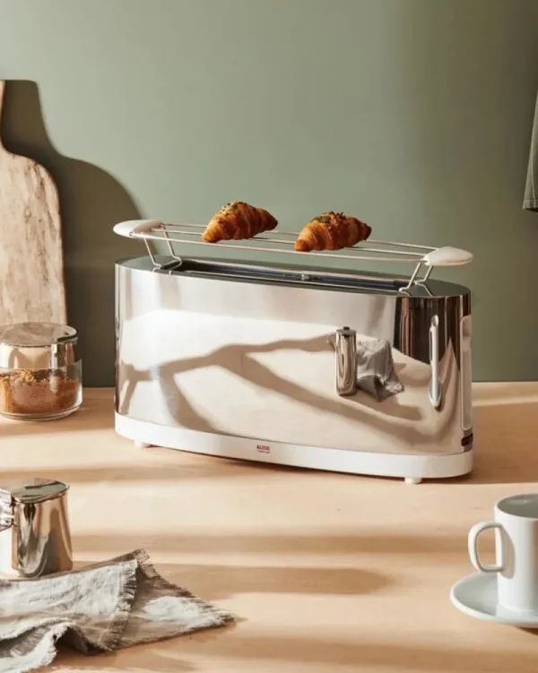 Alessi Haushaltsgeräte^Toaster SG68, Stahl/weiß