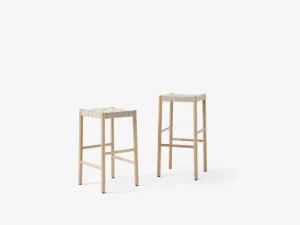 Knoll Sitzgelegenheiten-&Tradition Barhocker Betty TK7 66 cm, Eiche - Naturgewebe