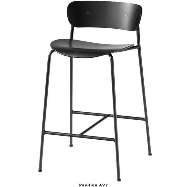 Swedese Sitzgelegenheiten-&Tradition Barhocker Pavilion AV7/AV9, Eiche schwarz