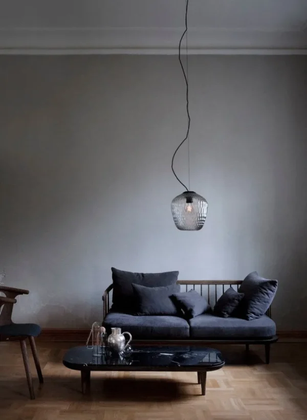 Fritz Hansen Deckenleuchten-&Tradition Blown SW3 Pendelleuchte, Silber