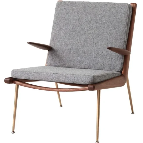 &Tradition Sitzgelegenheiten-&Tradition Boomerang HM2 Loungesessel, Hallingdal 130 – Nussbaum geölt