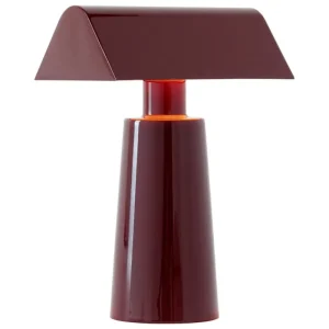 &Tradition Tischlampen | Tragbare Lampen-&Tradition Caret MF1 tragbare Tischleuchte, dunkles Burgunderrot