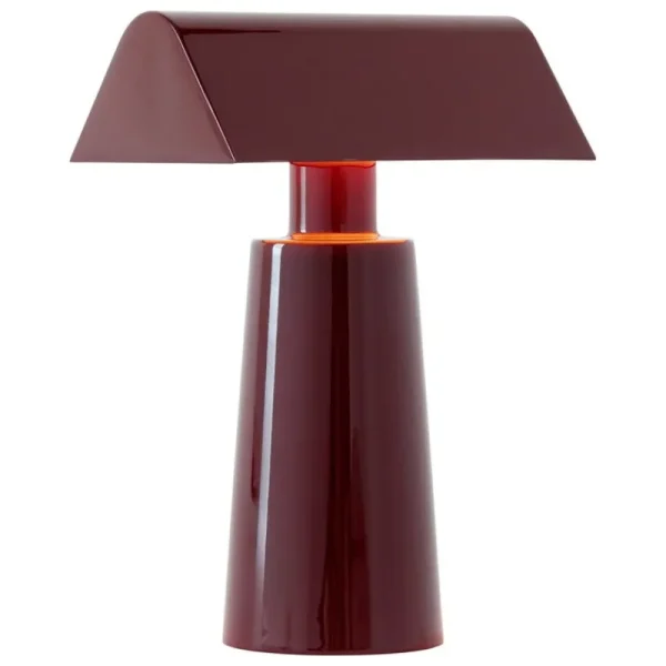 &Tradition Tischlampen | Tragbare Lampen-&Tradition Caret MF1 tragbare Tischleuchte, dunkles Burgunderrot