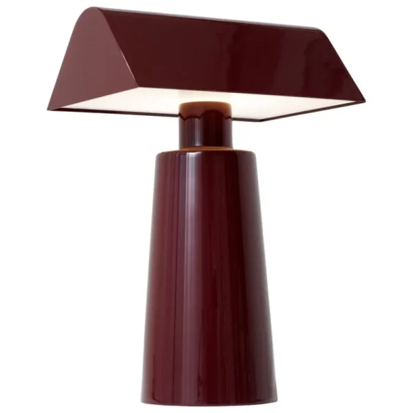 &Tradition Tischlampen | Tragbare Lampen-&Tradition Caret MF1 tragbare Tischleuchte, dunkles Burgunderrot