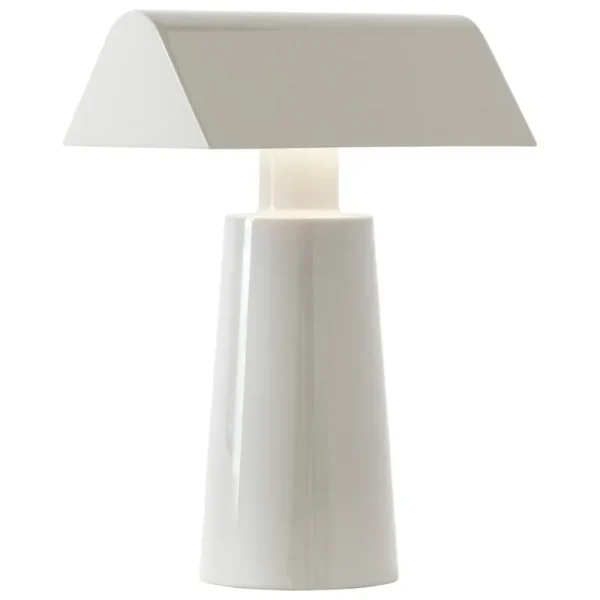 Normann Copenhagen Tischlampen | Tragbare Lampen-&Tradition Caret MF1 tragbare Tischleuchte, Seidengrau