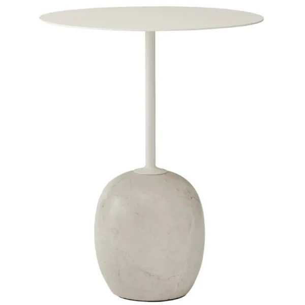 Muuto Tische-&Tradition Couchtisch Lato LN8, weiß – Creme Diva Marmor