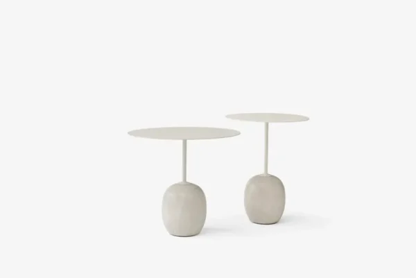 Woodnotes Tische-&Tradition Couchtisch Lato LN9, weiß – Creme Diva Marmor