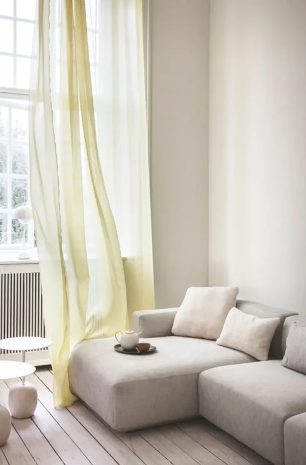Woodnotes Tische-&Tradition Couchtisch Lato LN9, weiß – Creme Diva Marmor