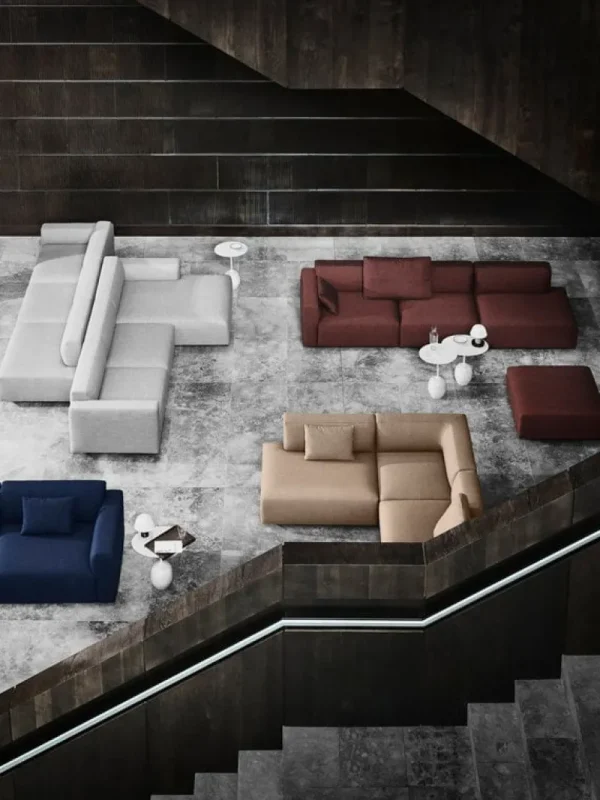Muuto Tische-&Tradition Couchtisch Lato LN8, weiß – Creme Diva Marmor