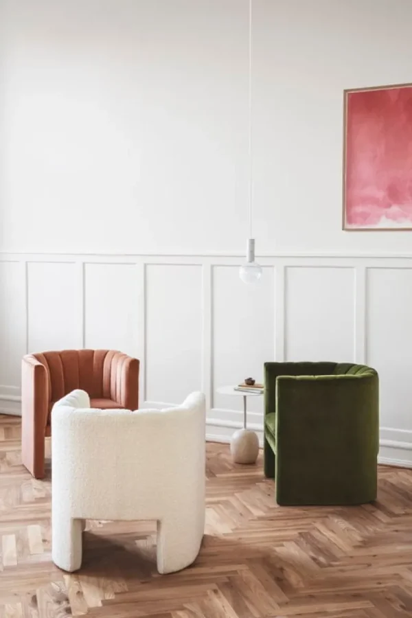 Muuto Tische-&Tradition Couchtisch Lato LN8, weiß – Creme Diva Marmor