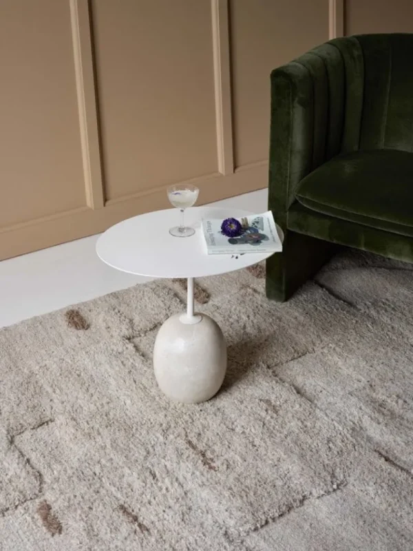 Muuto Tische-&Tradition Couchtisch Lato LN8, weiß – Creme Diva Marmor