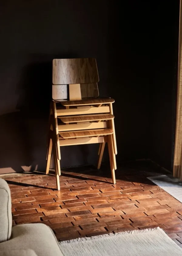 HAY Sitzgelegenheiten-&Tradition Daystak RD1 Beistellsessel, Buche - Nussbaum