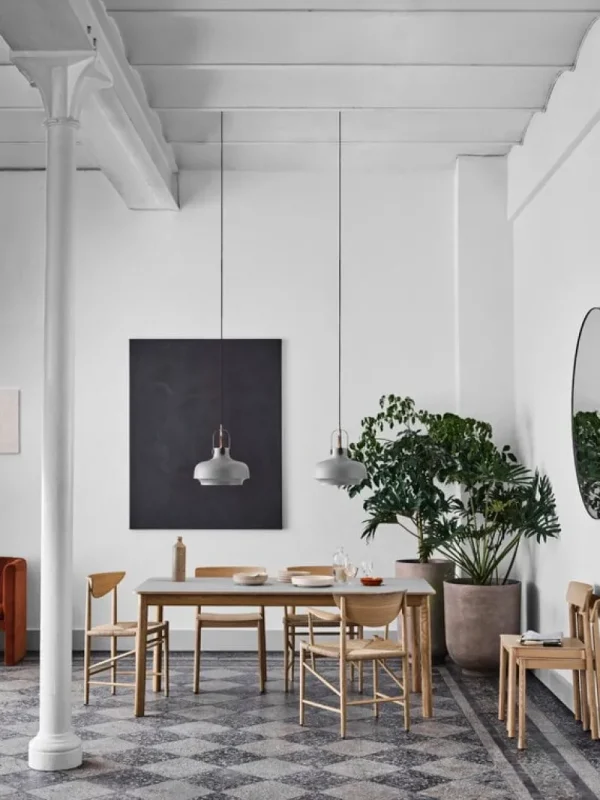 Fritz Hansen Sitzgelegenheiten-&Tradition Drawn HM3 Stuhl, Eiche weiß geölt